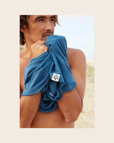 T-Shirt homme en chanvre - Bleu de Biarritz
